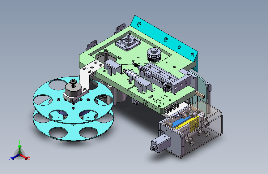 电池盖贴膜机3D图纸H305 k179 非标自动化设备3D图纸3D模型