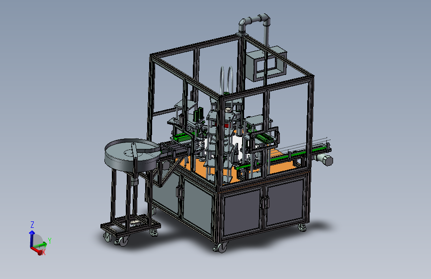 双头全自动活塞式液体灌装机3D图纸H283 非标自动化设备3D图纸