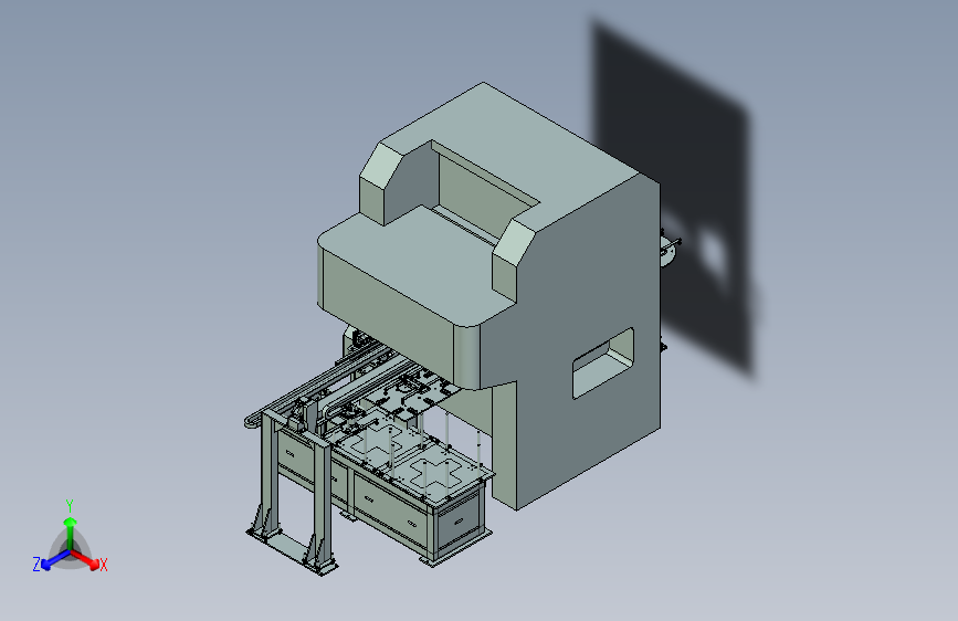 方料搬运压力机冲压与取料3D图纸H261 自动化设备3D图纸