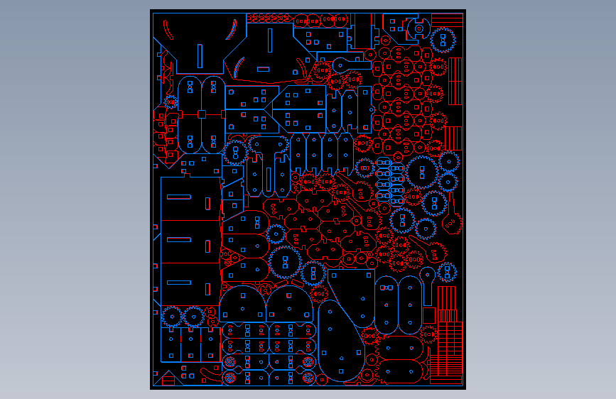 机械齿轮手指激光雕刻CAD