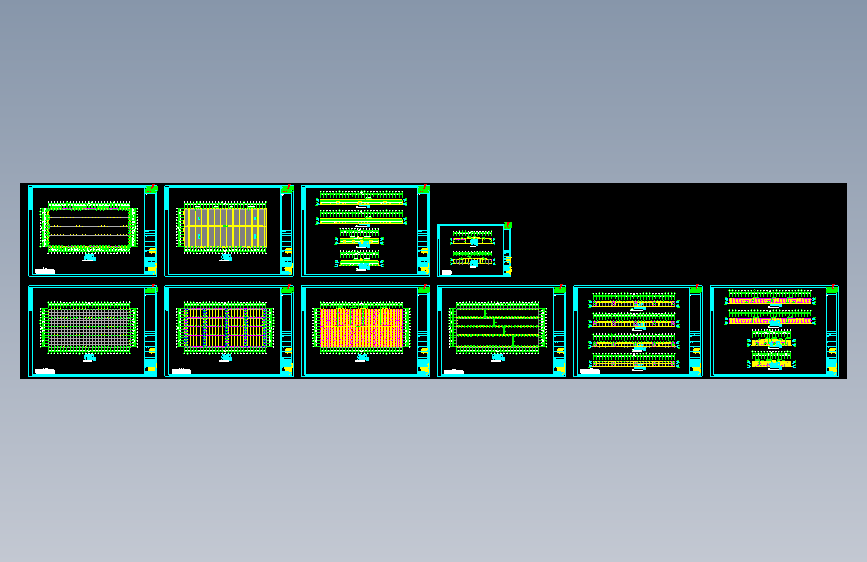 187×87m门式刚架厂房工程施工图（CAD，10张）