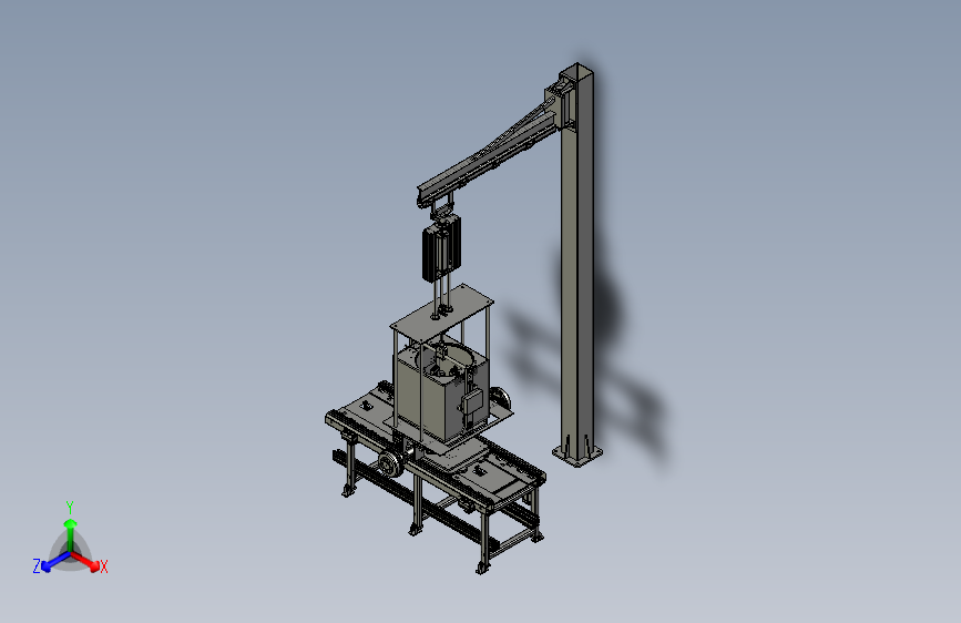 主减速器螺母拧紧机3D模型