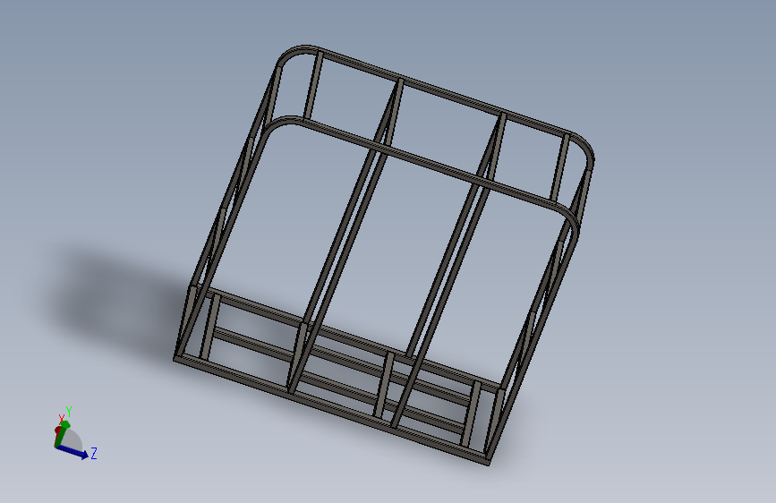 矩管框架式结构3D模型