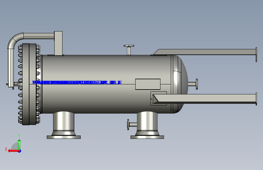空气干燥器3D模型proe 背面视图