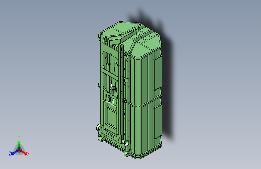 pXT5080 中型拉箱机构（环卫收集车）3D模型