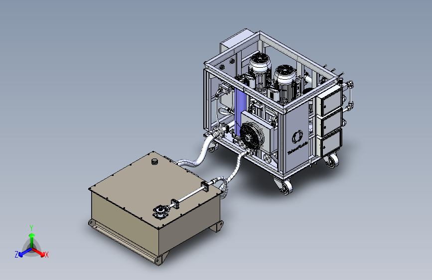 大流量管道冲洗机3d模型3D模