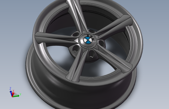 宝马车的轮毂3D模型