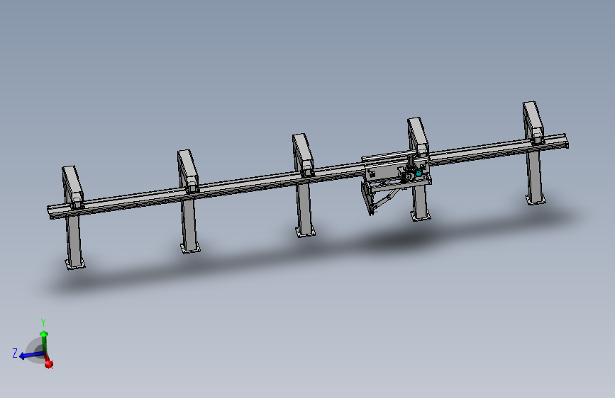 铝型材切割自动定尺设备3D模型