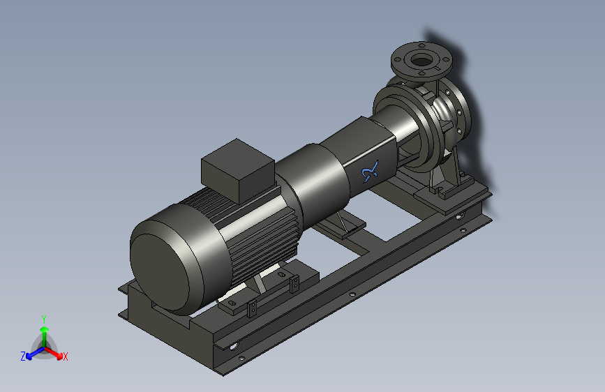 电动抽水泵3D模型