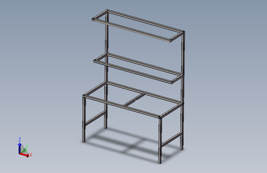 电工工作台框架3D模型