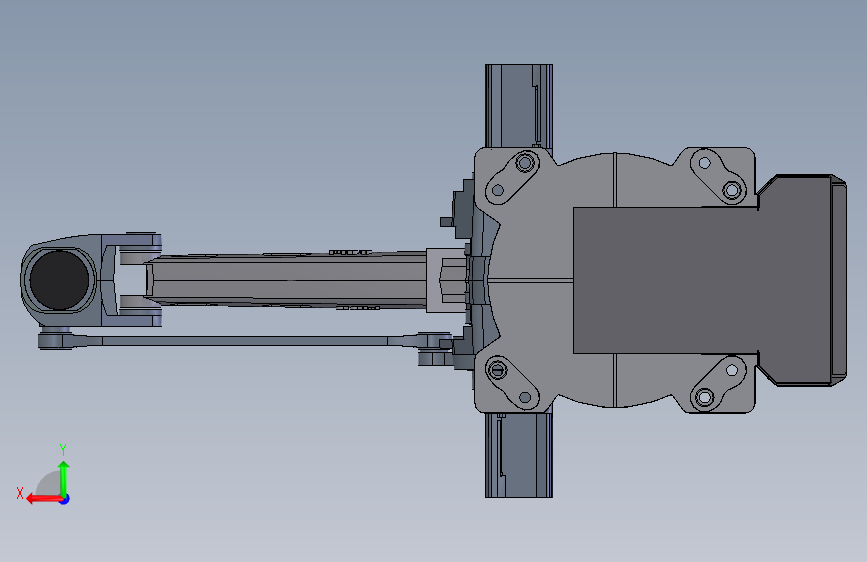 ABB IRB 460高速码垛机器人3D图纸 背面视图