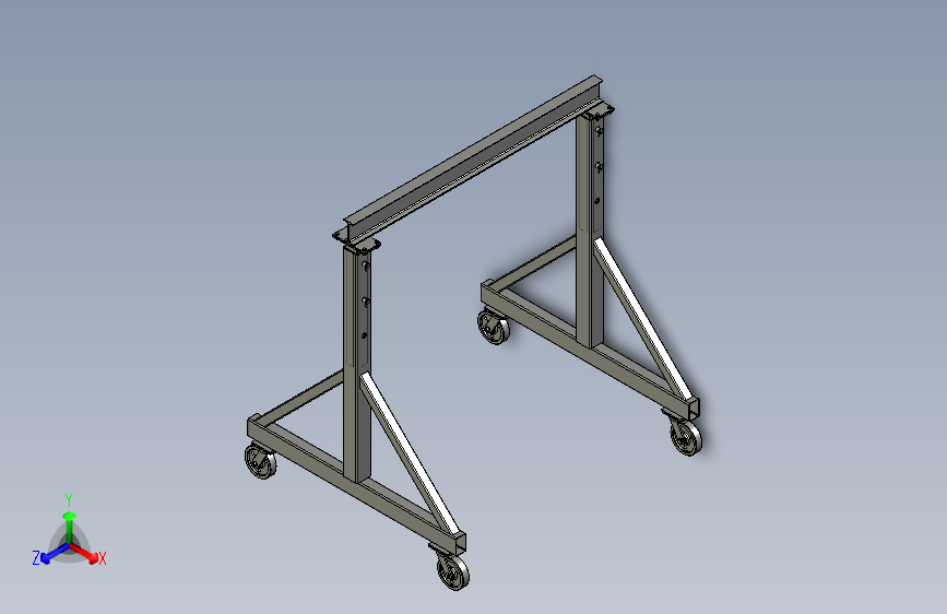起重机龙门架机械模型3D模型