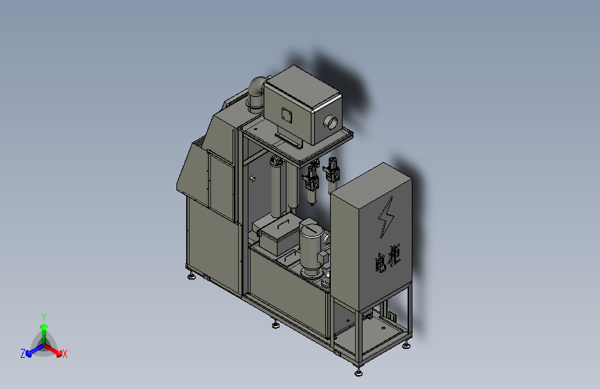 旋转喷淋清洗机3D模型