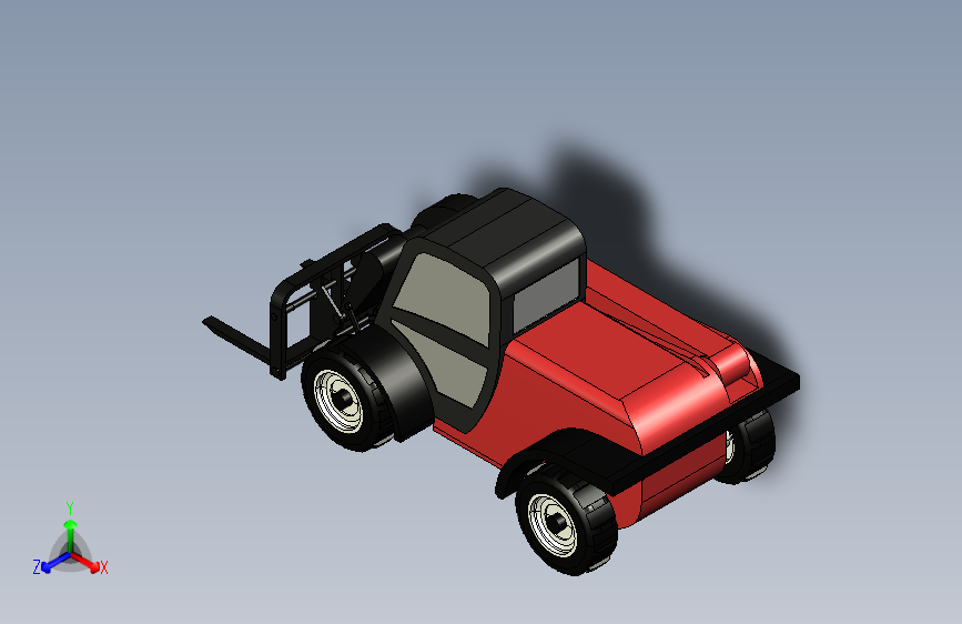 工程叉车3D模型3D模型