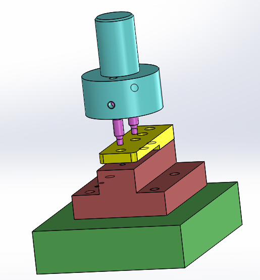 无导向快换式冲孔模3D模型