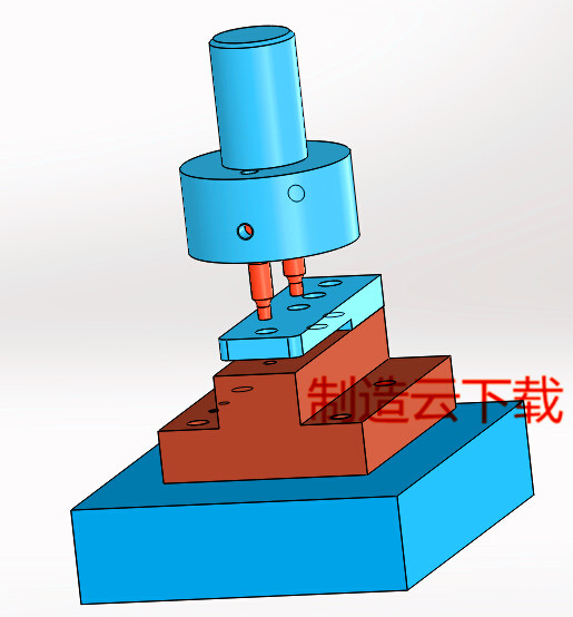 无导向快换式冲孔模3D模型