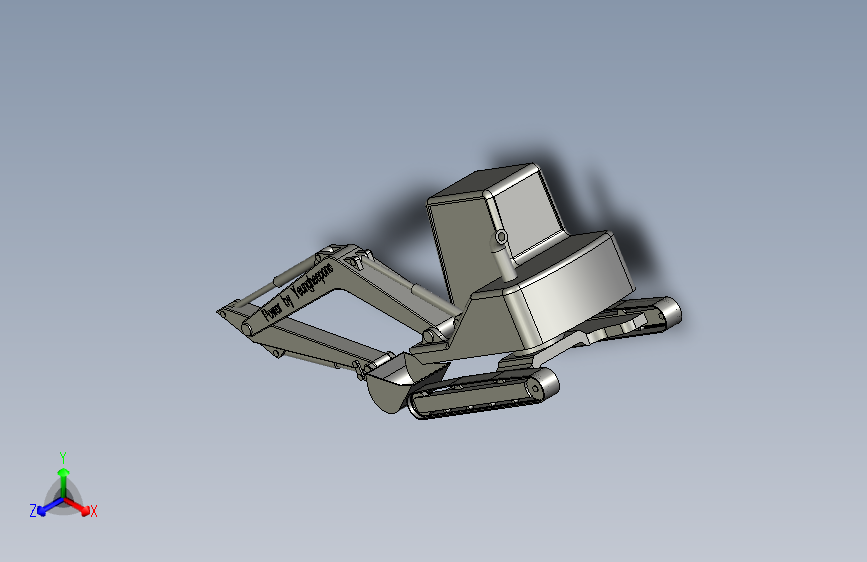 小型履带式挖掘机3D模型