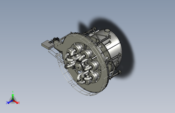 重介质旋风分离器3D模型