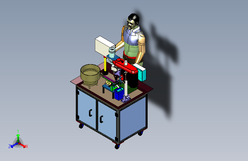 自动攻牙机设备3D模型
