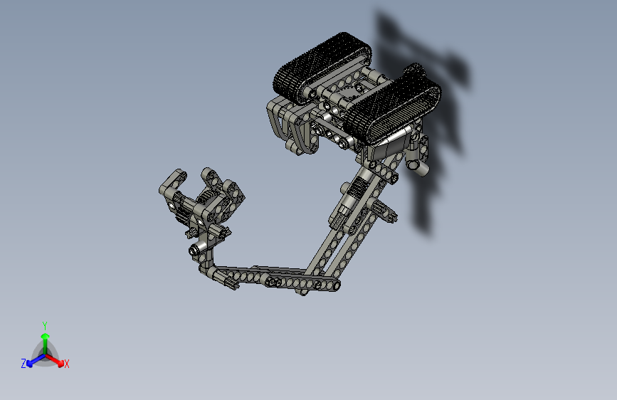乐高技术挖掘机3D模型