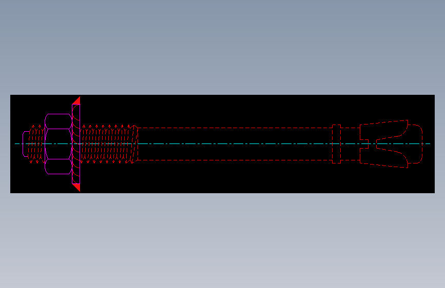 Auto_CAD膨胀螺栓图_AutoCAD_模型图纸下载 – 懒石网