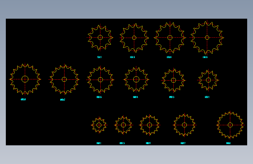15种小链轮的齿形图下载