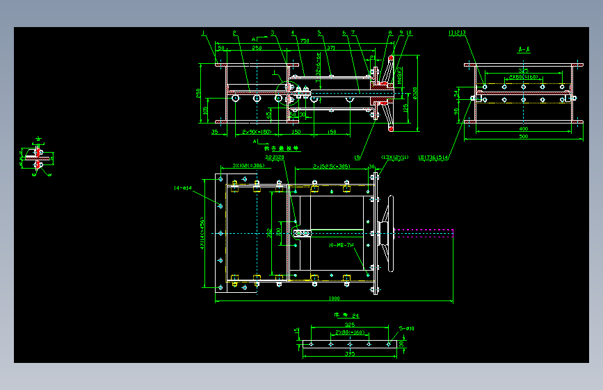250手动插板闸详图
