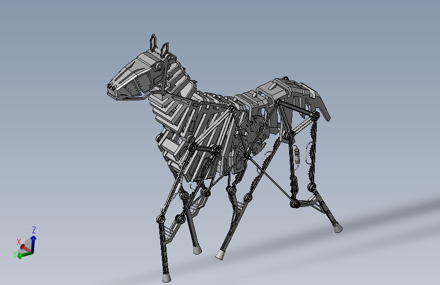 木牛流马动画，机械马，含模型源文件