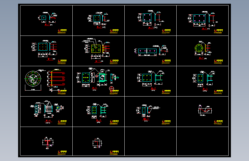 工程通用各种预埋件图(中南设计院通用图)