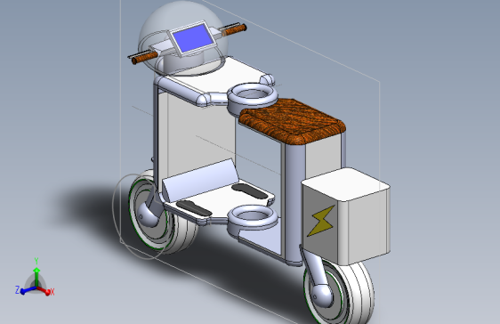 小型摩托车3D模型