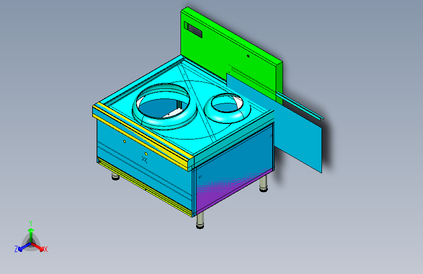 单头单尾厨具3D