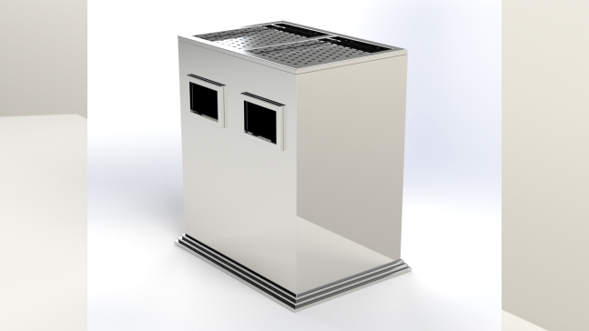 solidworks 钣金＋焊件 垃圾箱