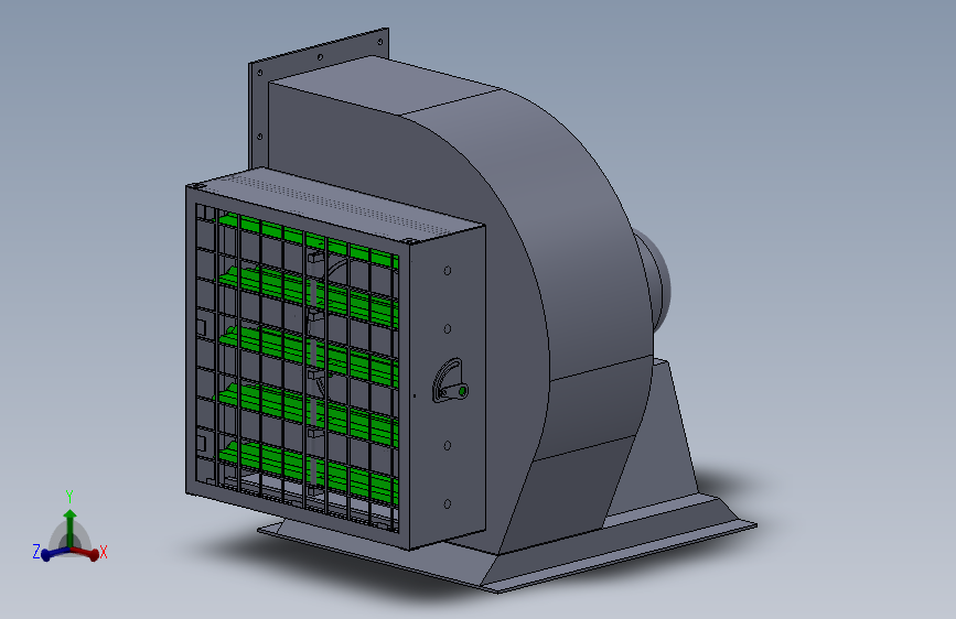 可调风量大小的风机风箱