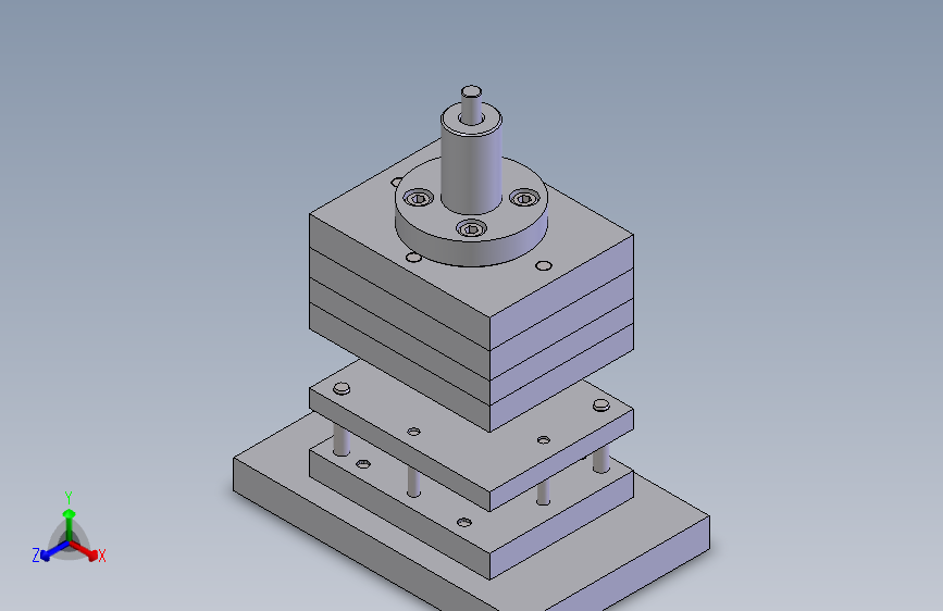 solidworks做的垫片冲载复合模