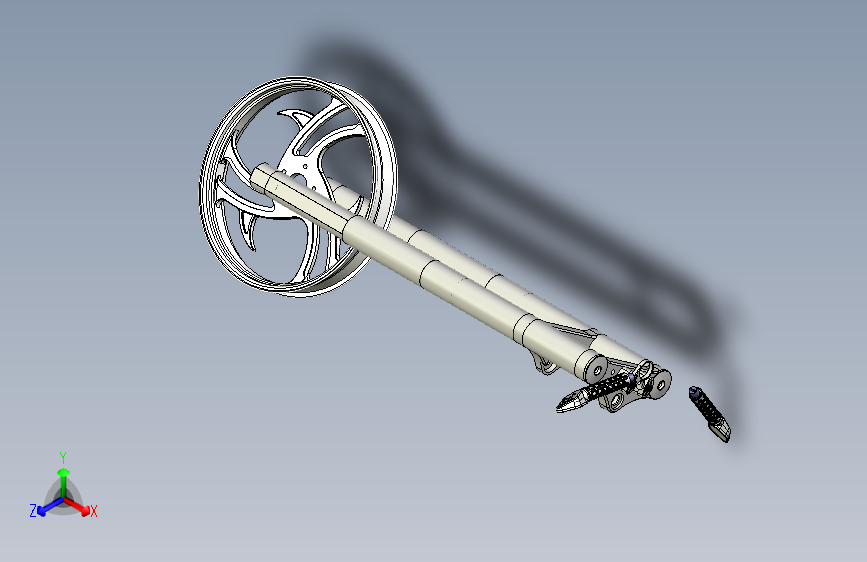 摩托车斩波器叉3D模型