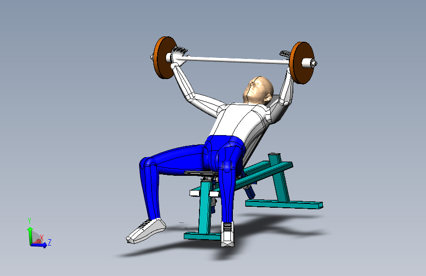 solidworks 可倾斜的仰卧起坐架