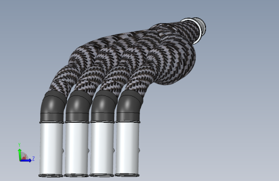 solidworks SAE方程式碳纤维进气歧管