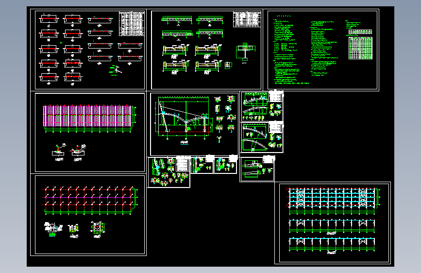 公交车站钢结构施工图