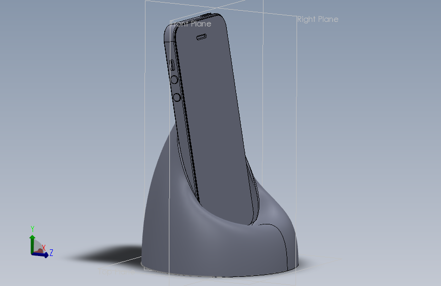 solidworks 智能手机底座