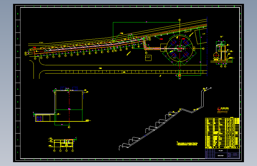 氧化铝浓相气力输送管路布置总图