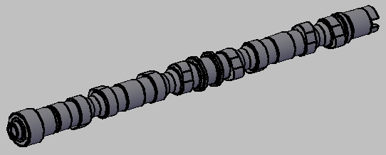 一个凸轮轴的三维图
