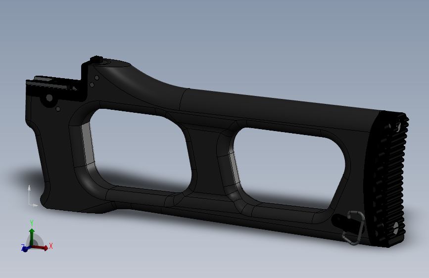 狙击布枪的枪尾3D模型