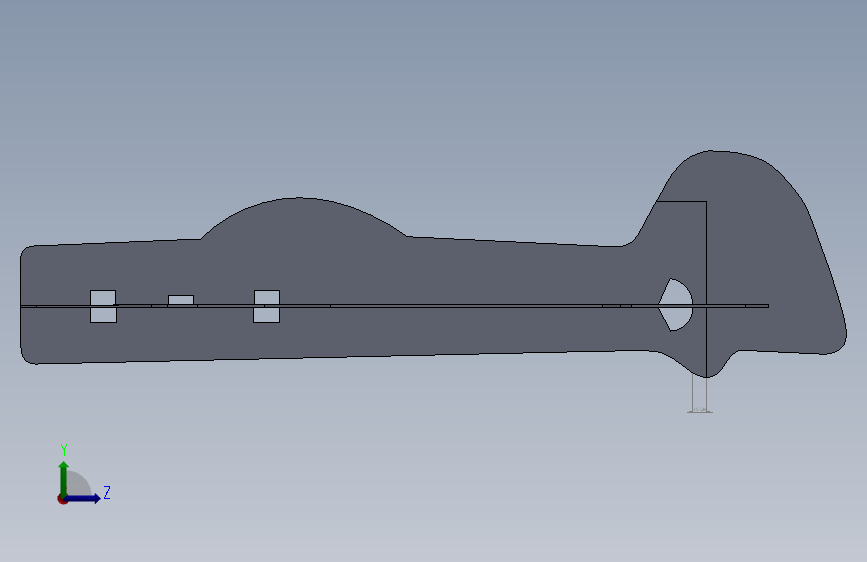 solidworks yak 55飞机模型 左侧视图