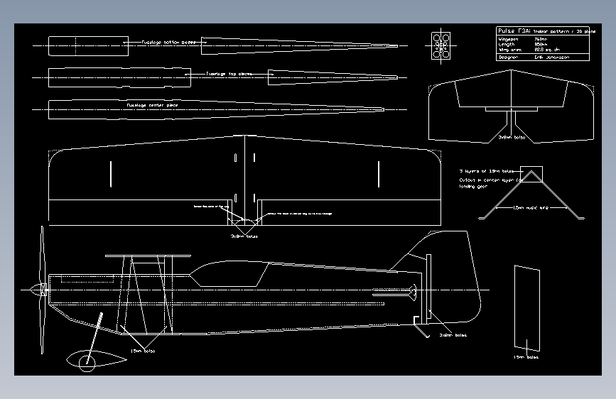 Pulse F3 Ai飞机模型图纸