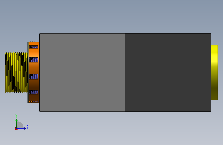 solidworks 超级蜗轮螺杆 左侧视图