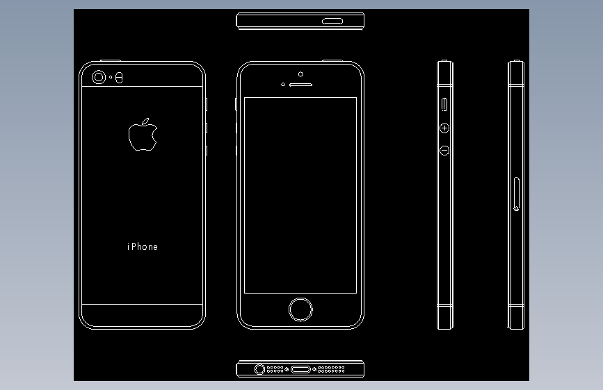 iphone5S CAD图纸