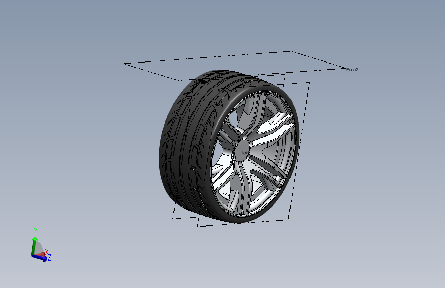 solidworks 汽车轮胎钢圈