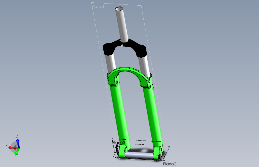 solidworks 4X 避震前叉设计