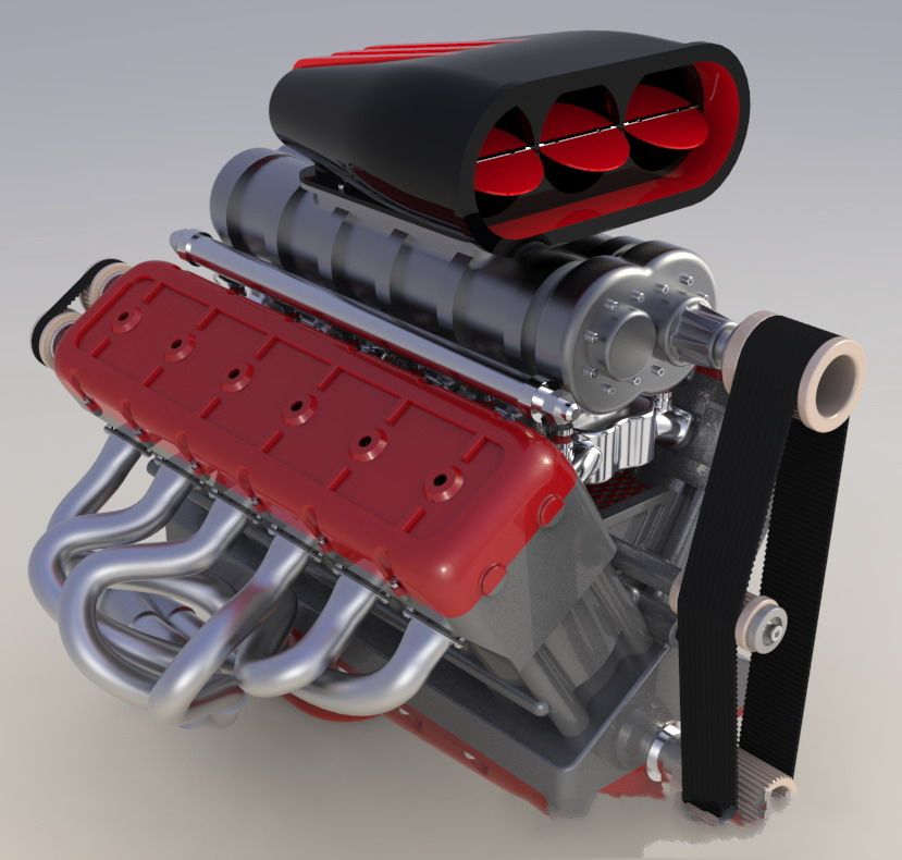 V12发动机模型