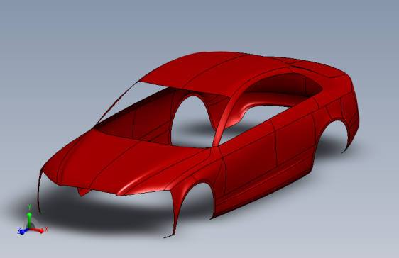 solidworks 奥迪A4车身3d模型